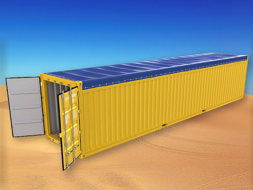 Accessible 40ft open top container in dubai